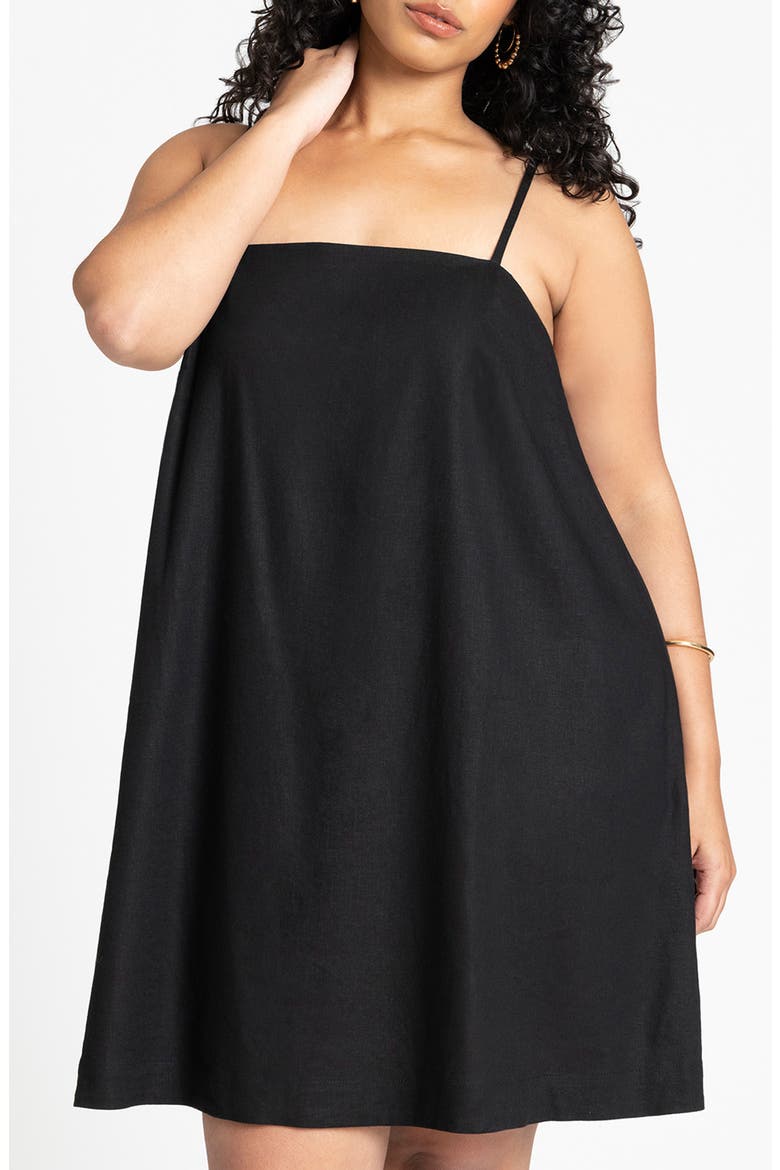 Square Neck Sundress, Alternate, color, BLACK ONYX