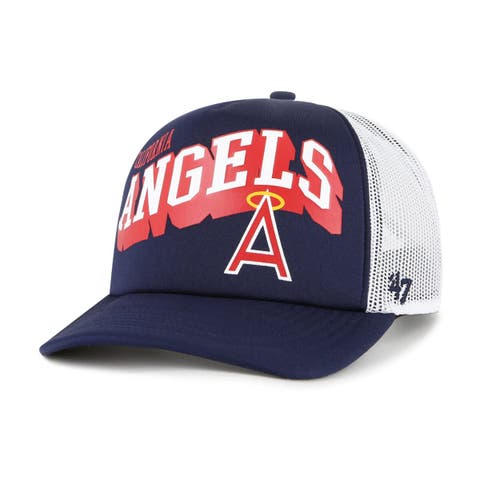 Men's '47 Navy Los Angeles Angels Meander Foam Trucker Snapback Hat