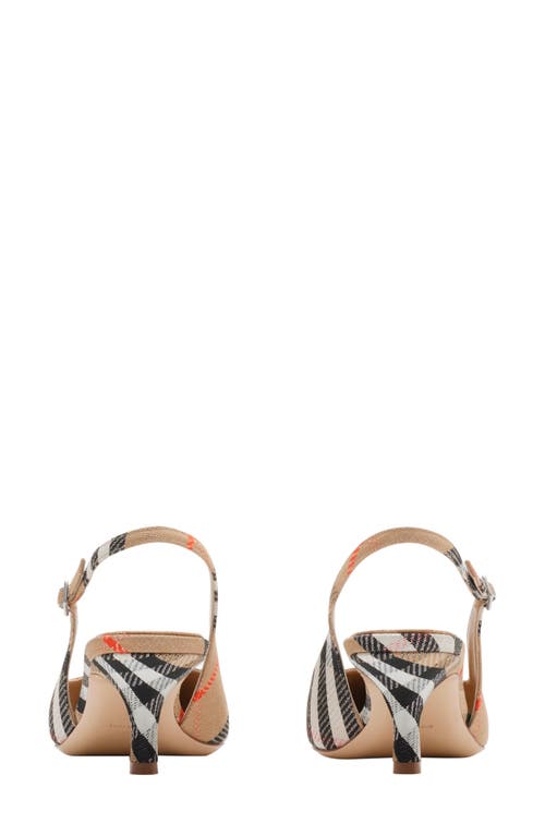 Burberry Slingback Pumps Birdie Check Women In Sand Ip Check