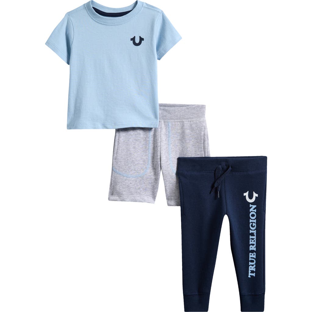 True Religion Graphic T-shirt, Shorts & Joggers Set In Blue