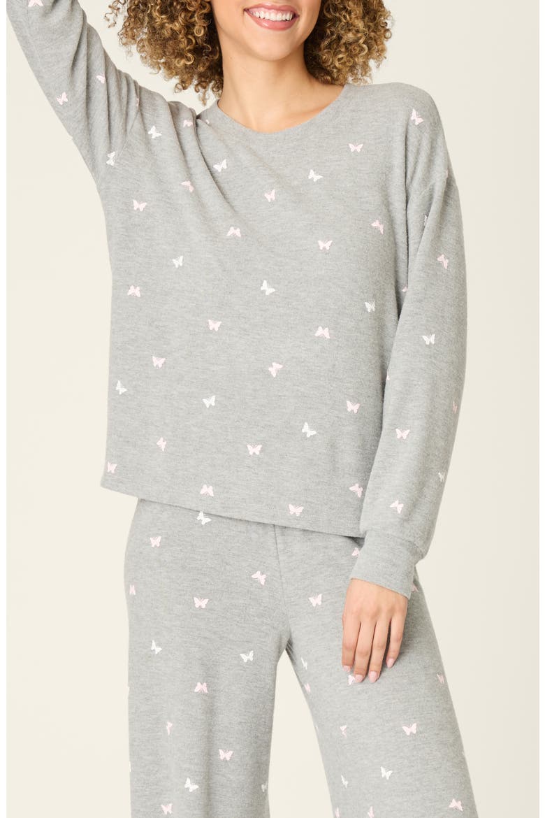 Peachy Mix & Match Pajamas, Main, color, HEATHER GREY
