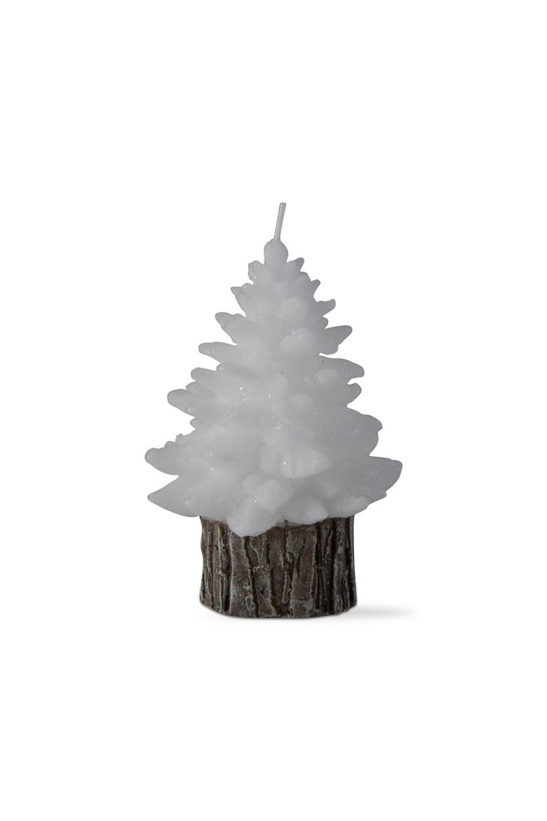 Spruce Tree Shaped Candle, Main, color, White
