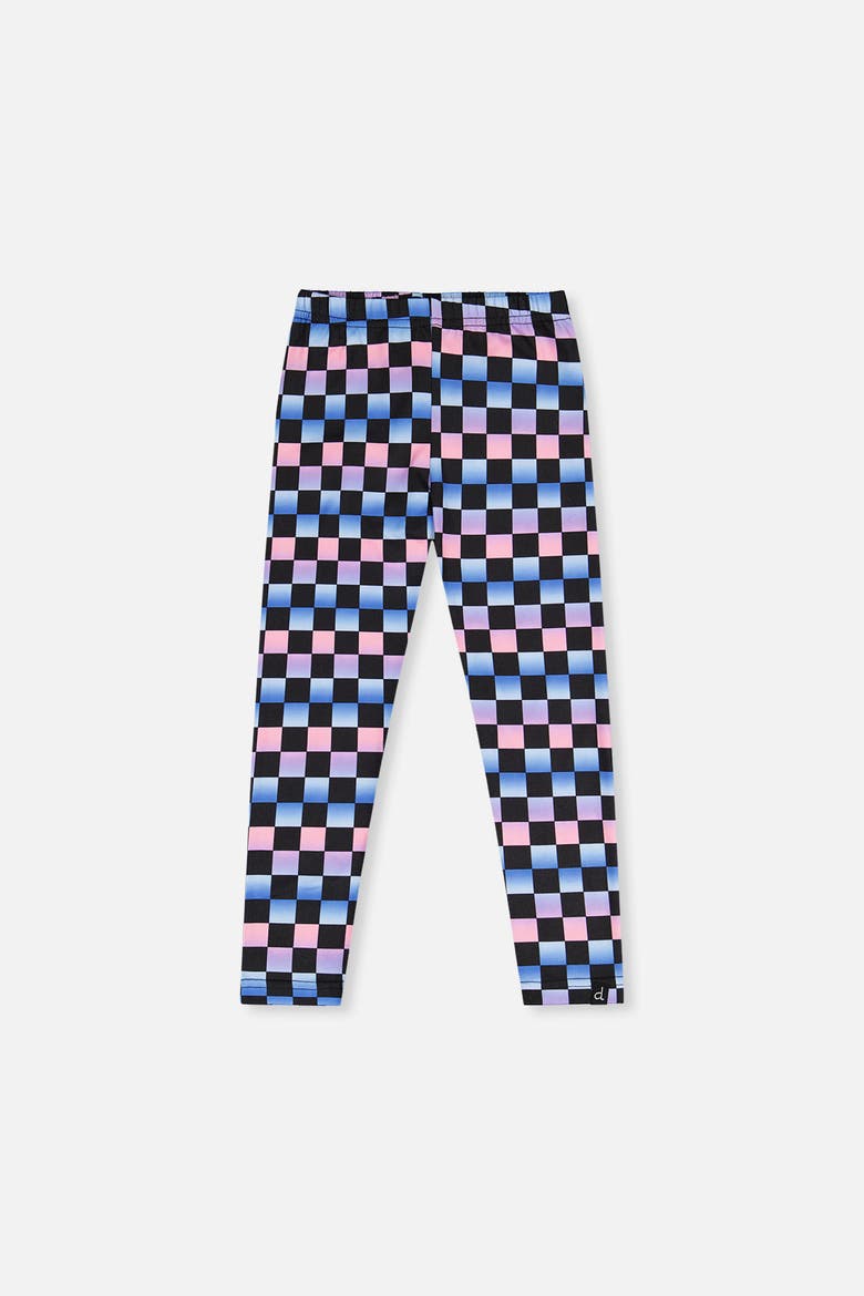 Checkered Stretch Jersey Leggings, Main, color, Black Checkered Print