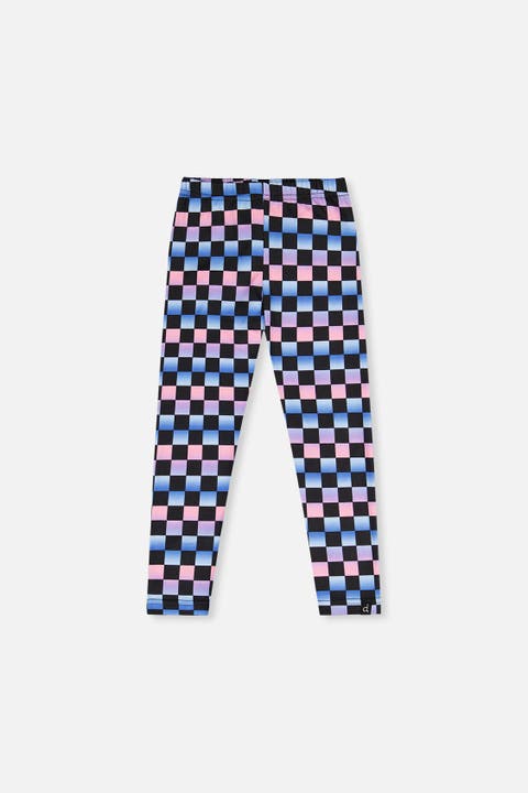 Checkered Stretch Jersey Leggings