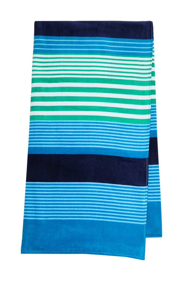 APOLLO TOWELS New Times Stripes Print Beach Towel, Main, color, 