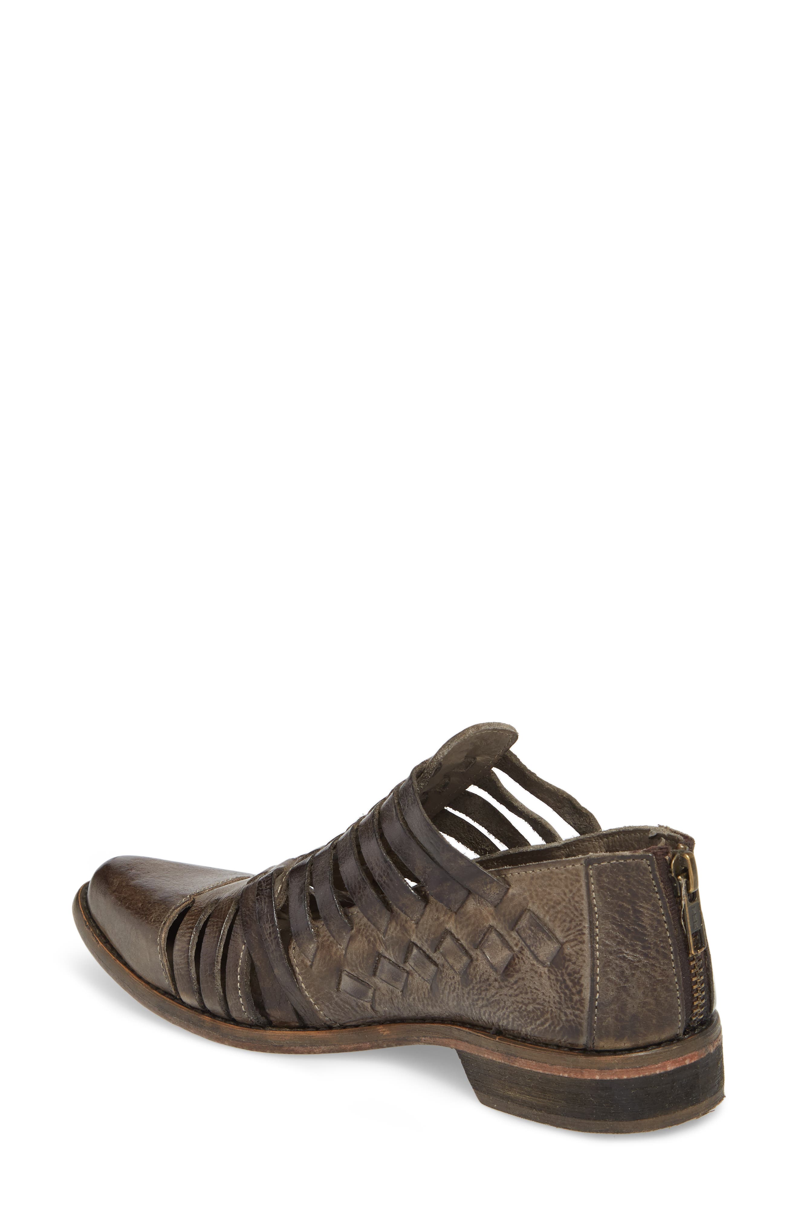 Las Cruces Huarache Flat, Alternate, color, TAUPE LEATHER
