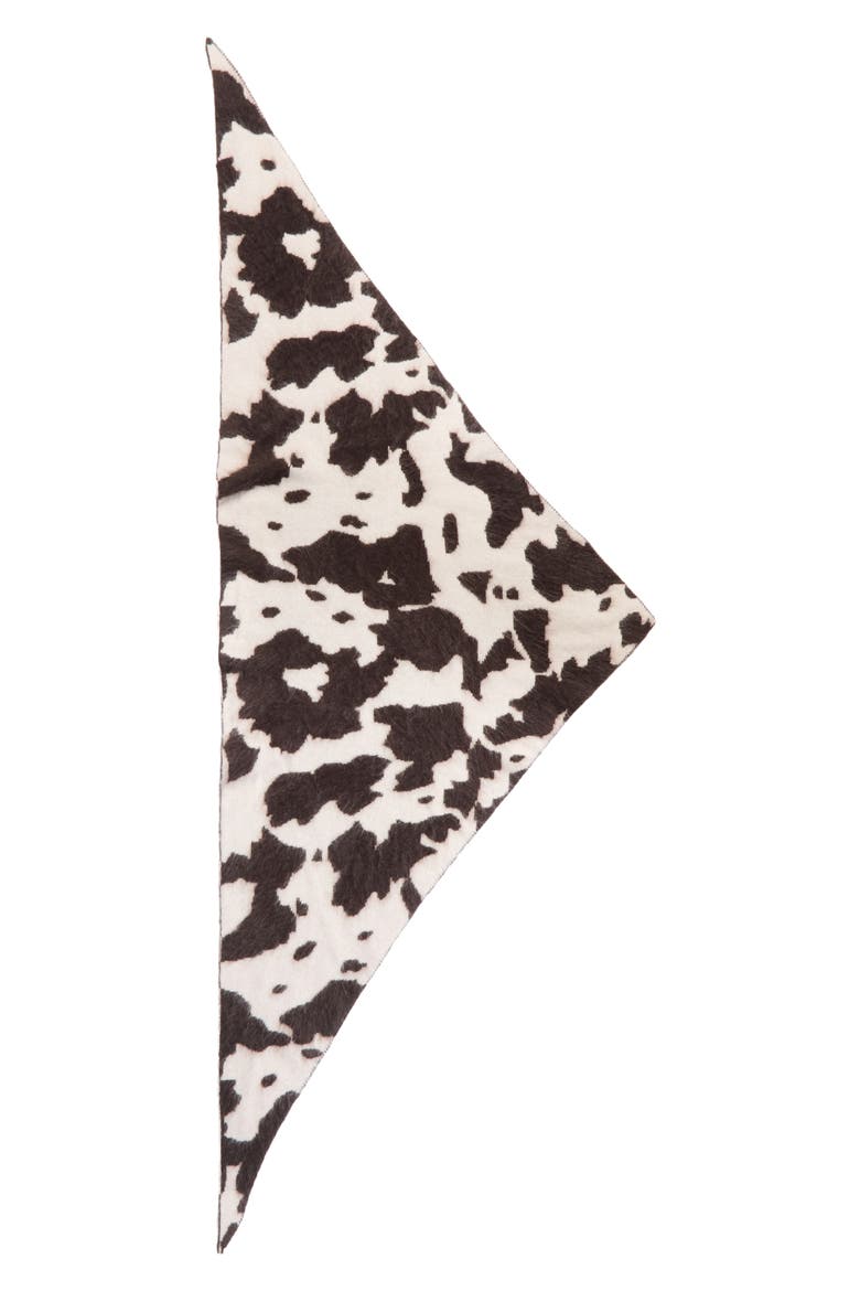 Grizzly Cowhide Cashmere Wild Rag, Main, color, OATMEAL/ BURNT COCOA