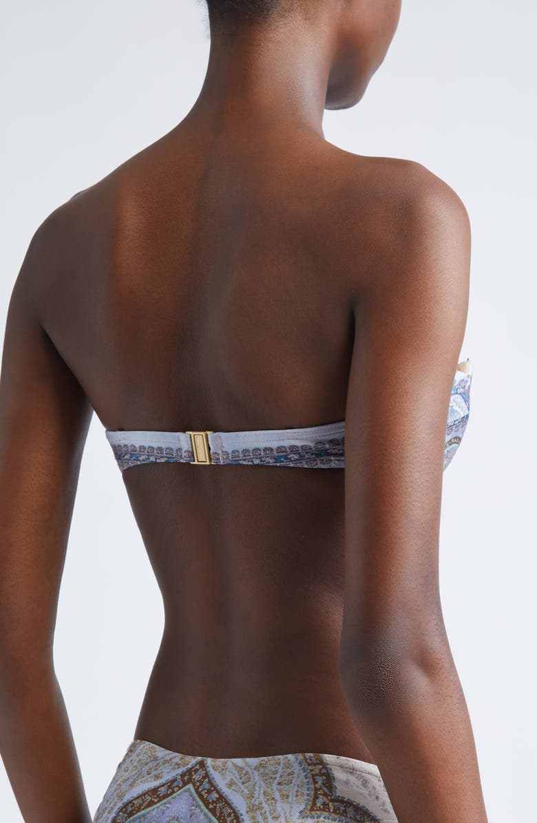 Zimmermann Wanderlust Scalloped Balconette Bikini Top, Alternate, color, Tapestry Blue Multi