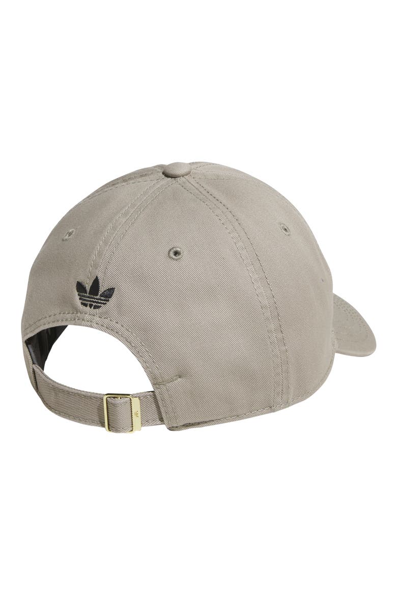 Trefoil Adjustable 6-Panel Baseball Cap, Alternate, color, SILVER PEBBLE GREY/ BLACK