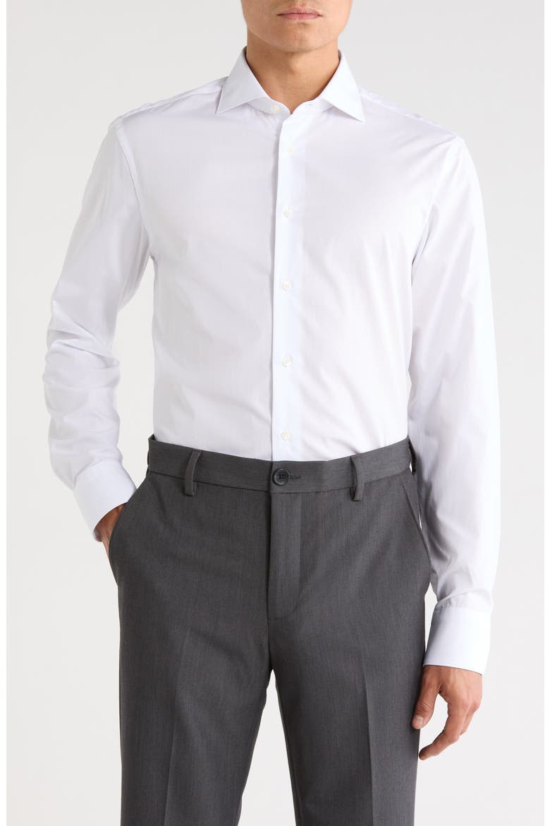 Cotton Dress Shirt, Main, color, WHITE