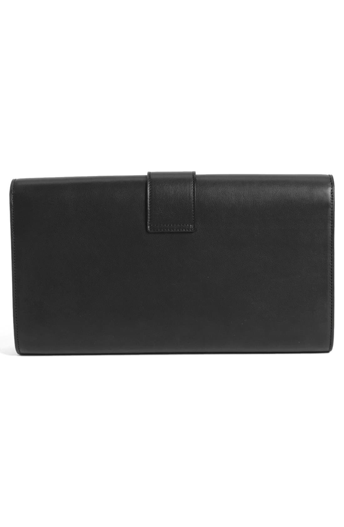 Saint Laurent 'Y' Leather Clutch, Alternate, color, 