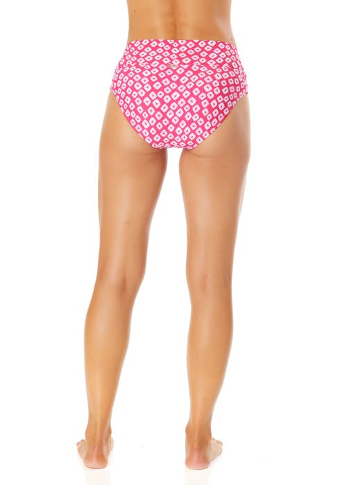 ANNE COLE PALM CHIC SOFT BAND MID RISE BIKINI SWIM BOTTOM