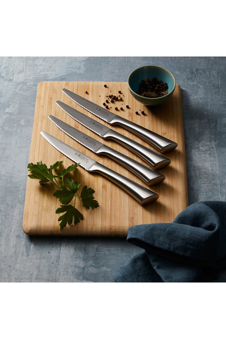 Damashiro® 4-Piece Steak Knife Set, Alternate, color, Silver