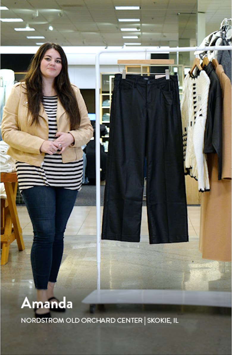 Teresa High Waist Wide Leg Coated Jeans, sales video thumbnail