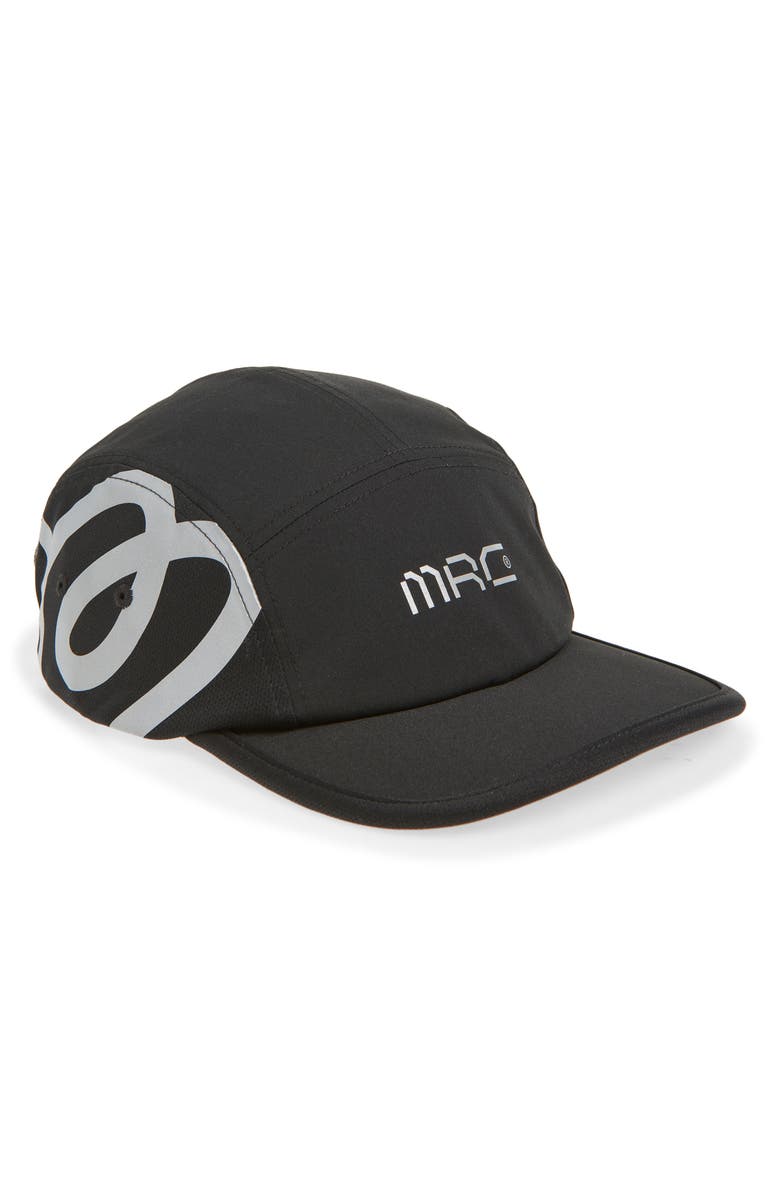 Malbon Golf MRC Five-Panel Adjustable Camper Hat, Main, color, Jet Black