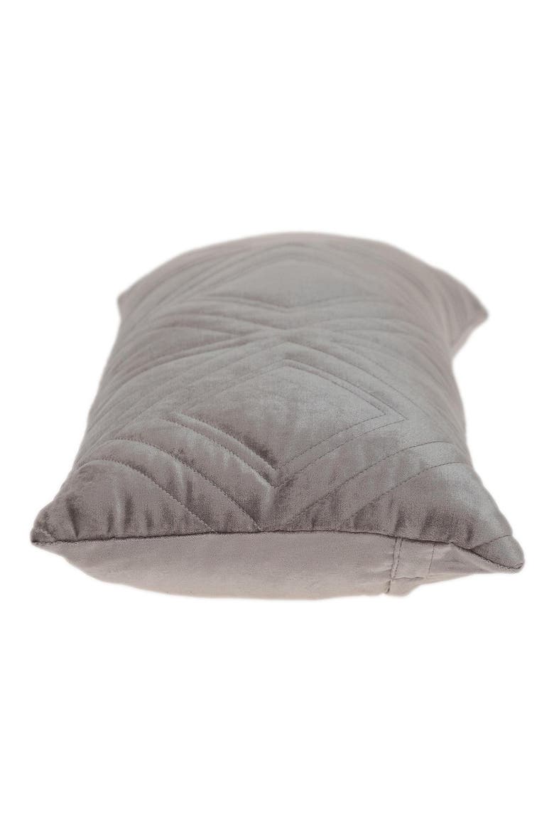 Reta Velvet Throw Pillow, Alternate, color, TAUPE