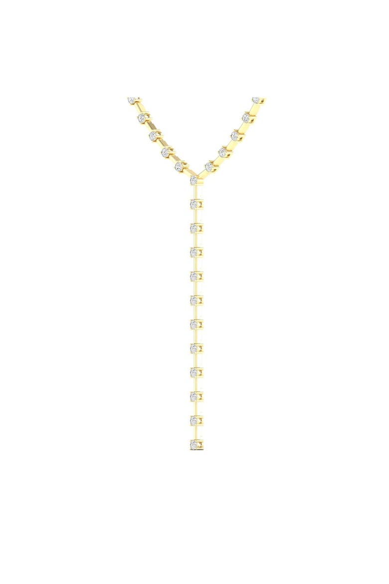 Orbit Lariat Lab Diamond Necklace in 14K, Main, color, Yellow Gold