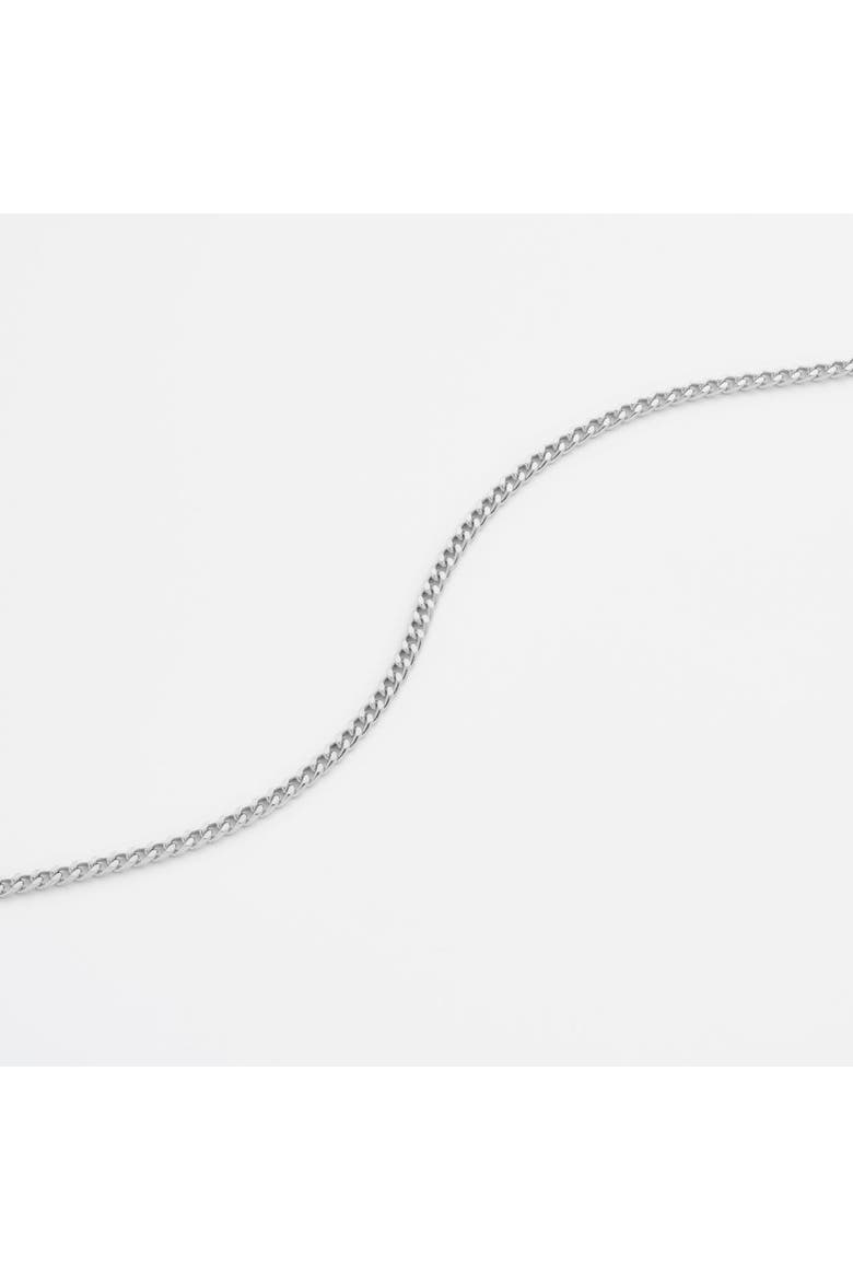 Diamond Cut Curb Chain Bracelet, Alternate, color, Platinum