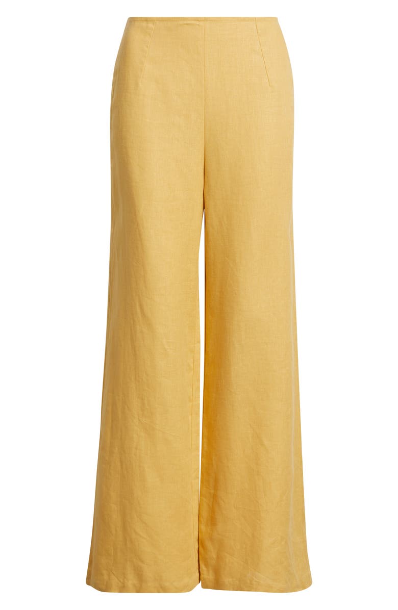 Faithfull the Brand Syna Wide Leg Linen Pants, Alternate, color, Marigold