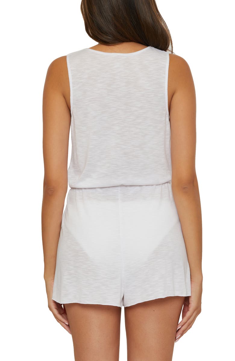 Becca Breezy Basics Cover-Up Romper, Alternate, color, White