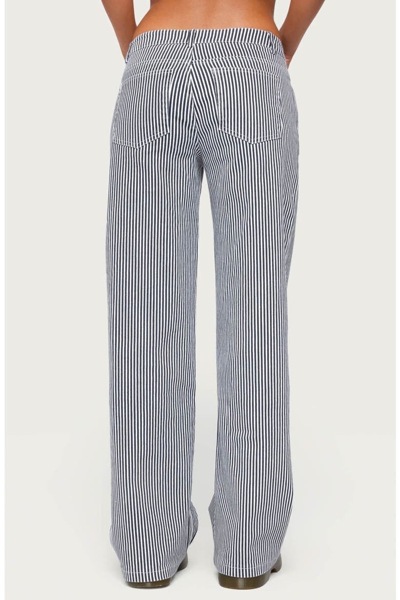 Daja Striped Low Rise Baggy Jeans, Alternate, color, NAVY-AND-WHITE