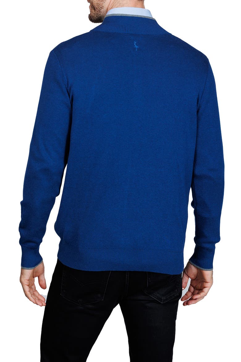 Fine Knit Full Zip Jacket, Alternate, color, NAVY