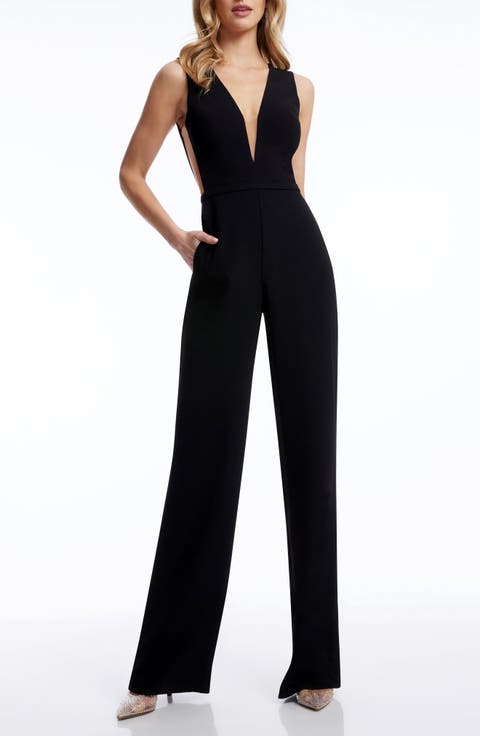 Katrina Plunge Neck Sleeveless Jumpsuit
