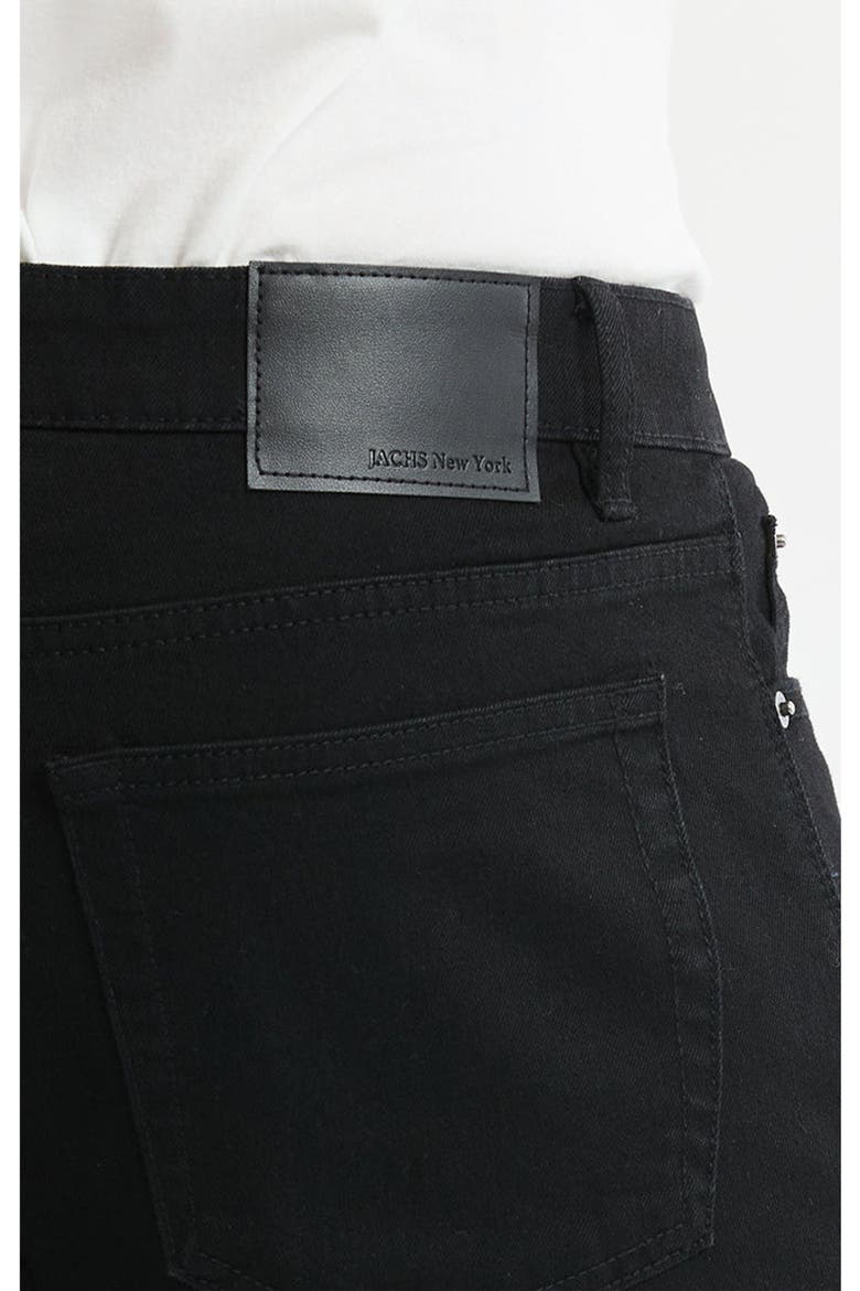 Relaxed Straight Fit 5-Pocket Denim Pants, Alternate, color, Black