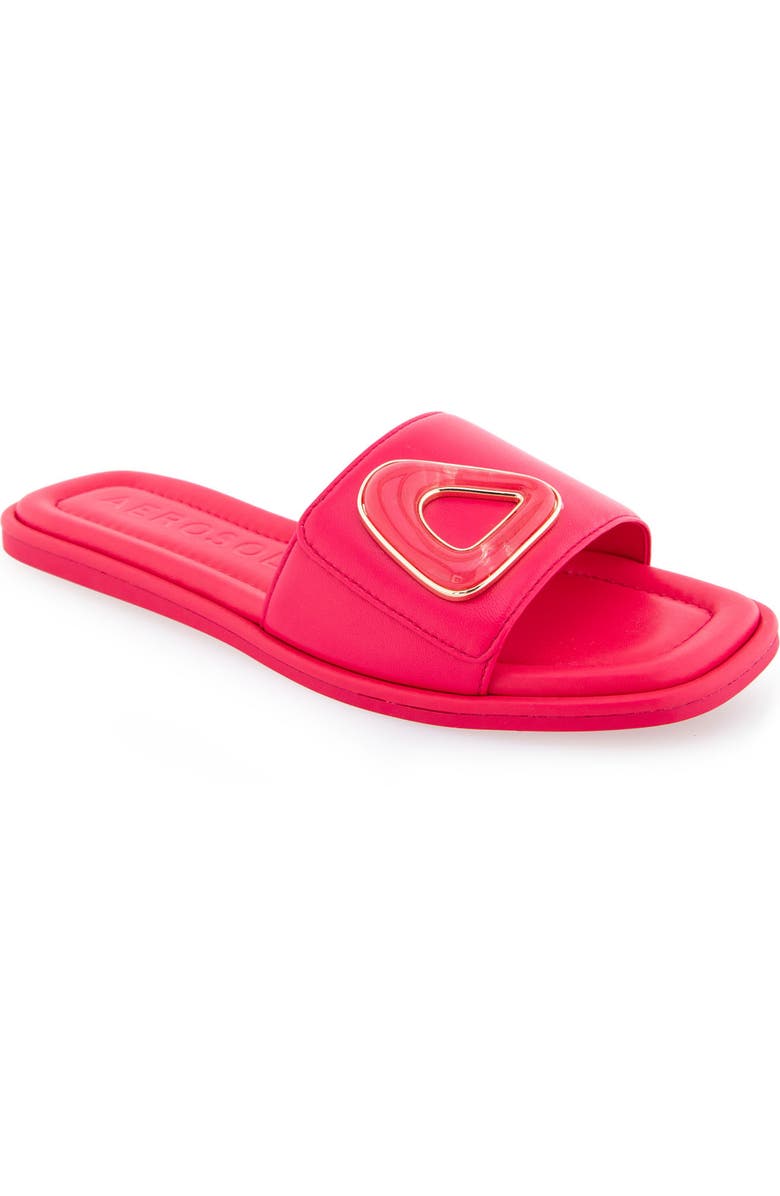 Aerosoles Blaire Buckle Slide Sandal, Main, color, Virt Pink Lthr