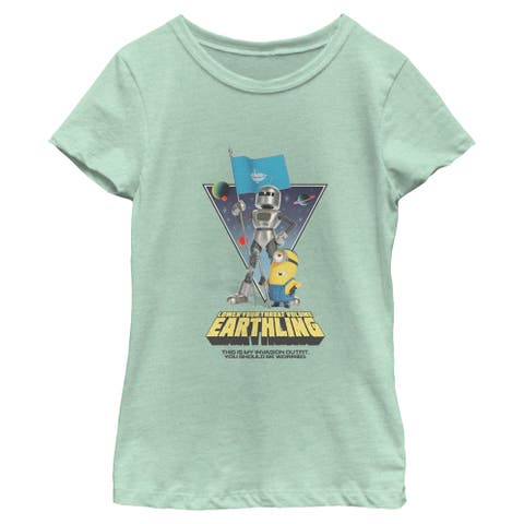 Girl's Minions & Monsters This Is My Invasion Outfit  Graphic T-Shirt
