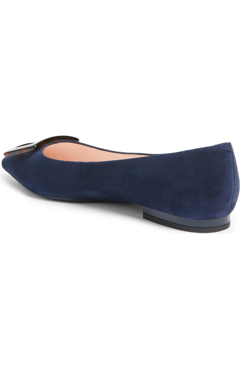Roger Vivier Gommettine Pointed Toe Ballet Flat, Alternate, color, Galassia Scuro