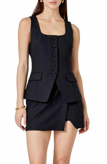 Endless Rose Tweed Button Vest