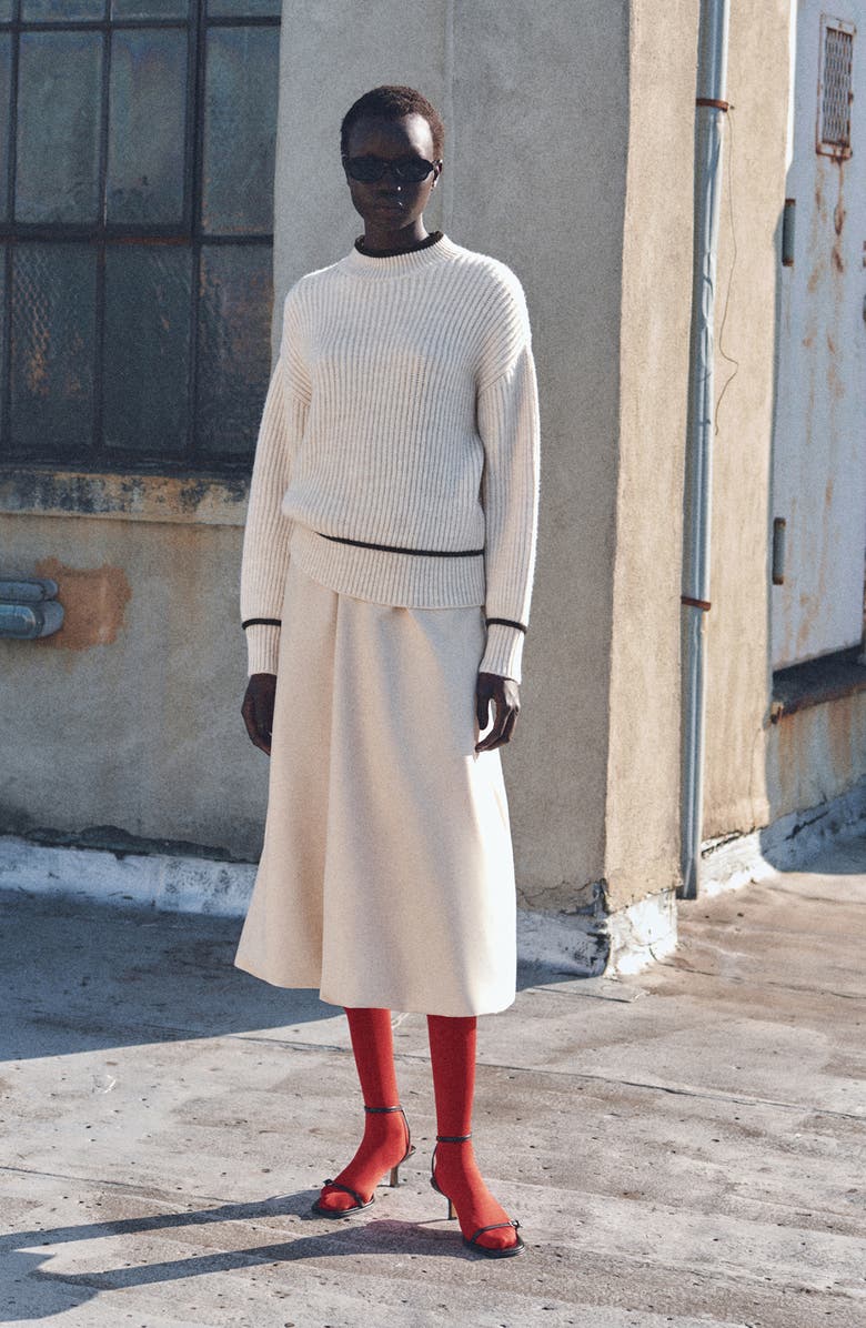 MANGO Perkins Rib Sweater, Alternate, color,