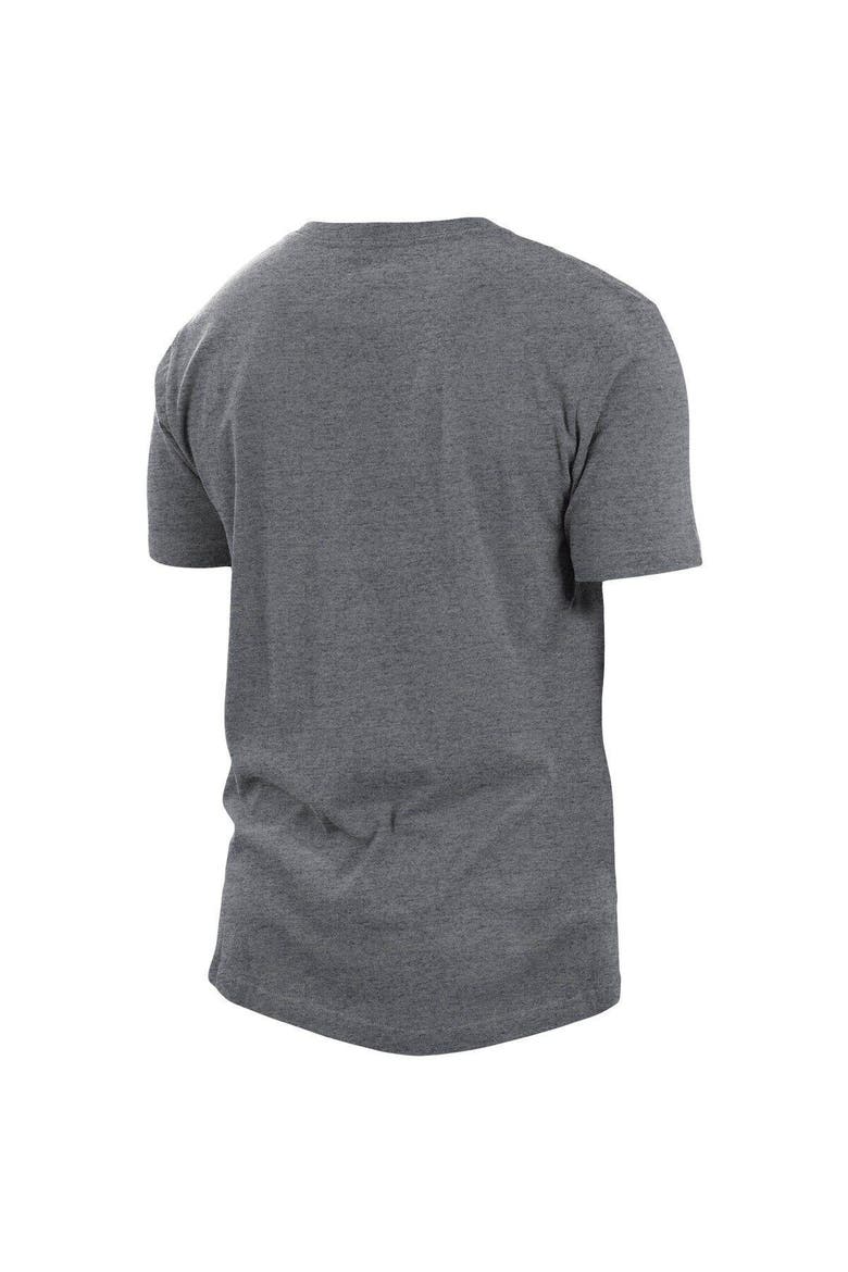 Men's New Era Heathered Gray Washington Football Team Split Logo 2-Hit T-Shirt, Alternate, color, Heather Gray