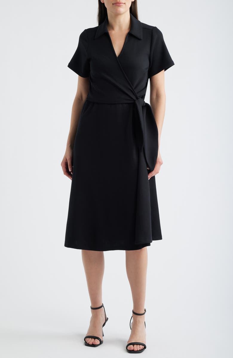 SPANX<sup>®</sup> AirEssentials Midi Shirtdress, Main, color, Very Black