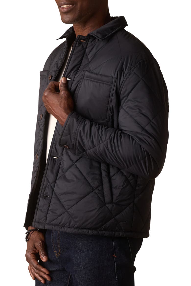 Quilted Jacket with High Pile Fleece Lining, Alternate, color, BLACK