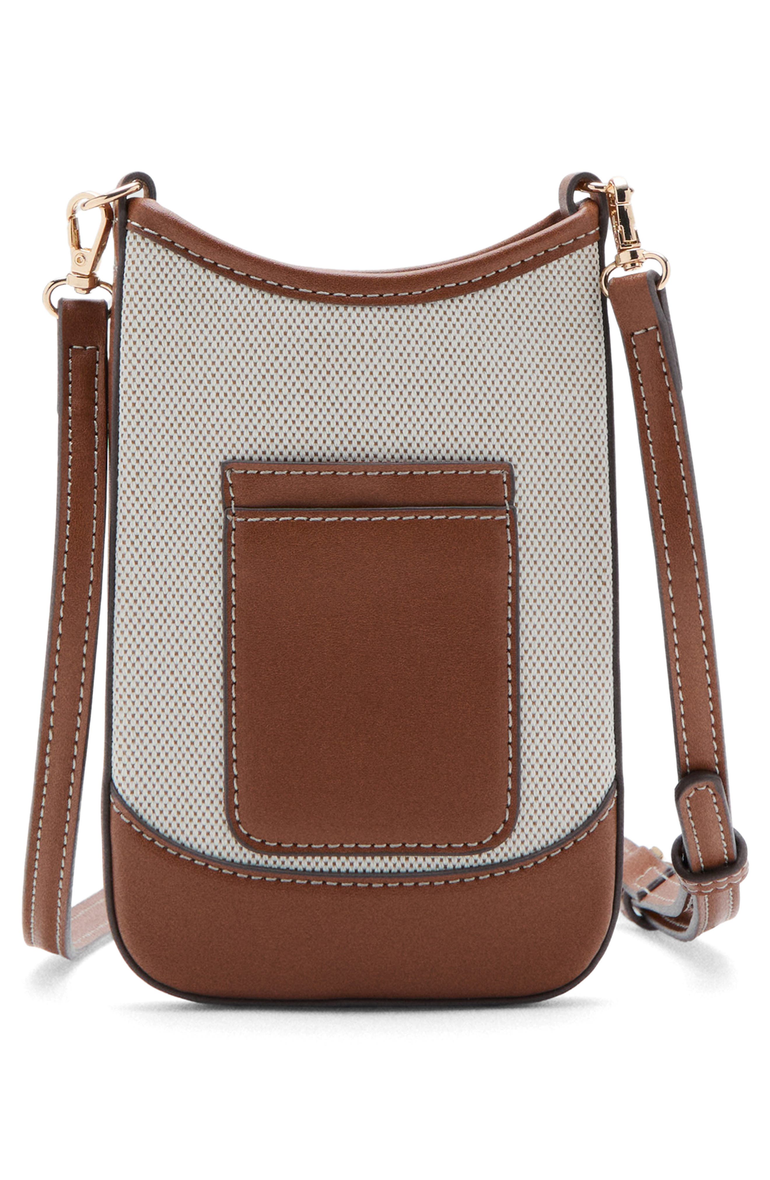 MANGO Phone Crossbody Bag, Alternate, color, Beige