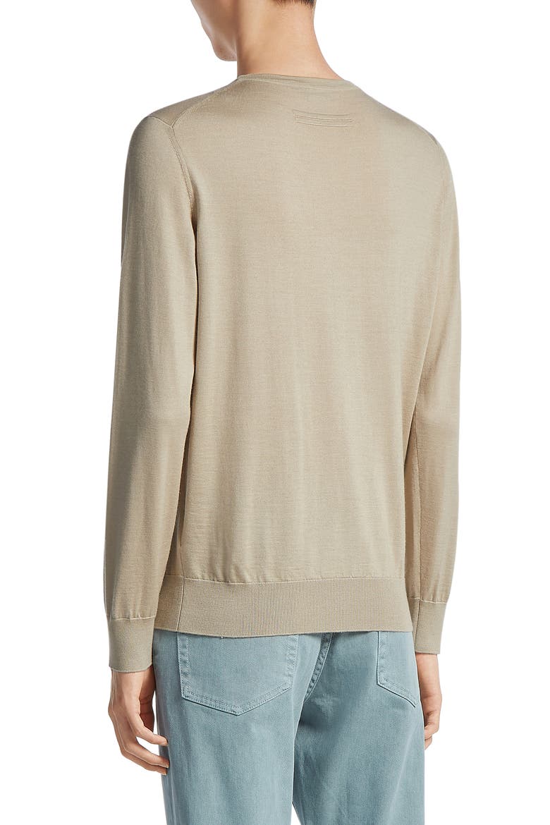 Casheta Cashmere & Silk Sweater, Alternate, color, BEIGE