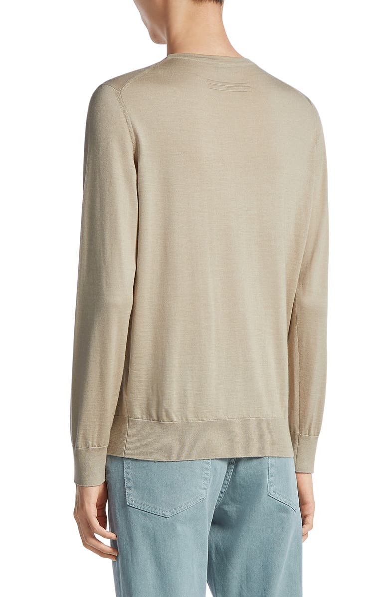 ZEGNA Casheta Cashmere & Silk Sweater, Alternate, color, 
