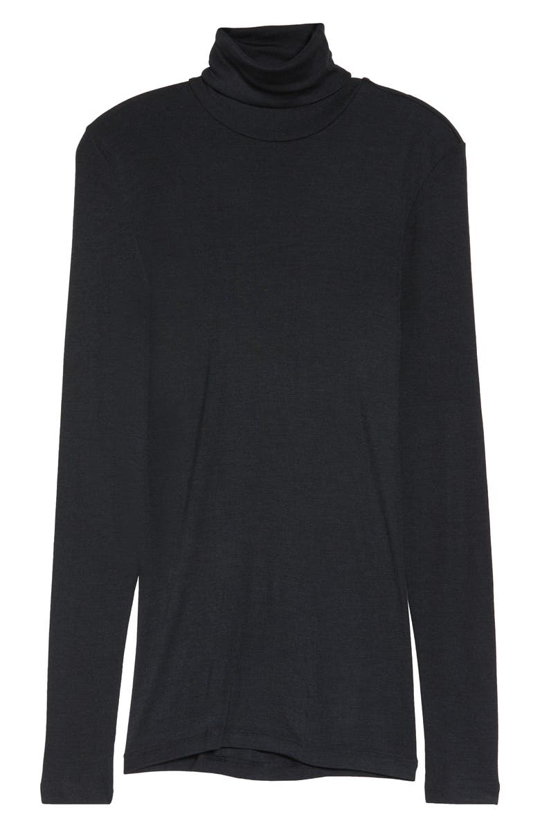 Hanro Turtleneck Wool & Silk Top, Alternate, color,