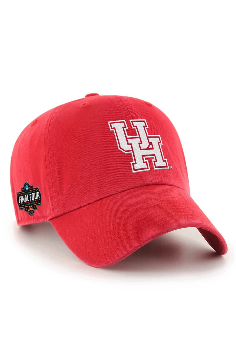 '47 Men's '47 Red Houston Cougars 2025 NCAA Men's Basketball Tournament March Madness Final Four Clean Up Adjustable Hat, Main, color, 