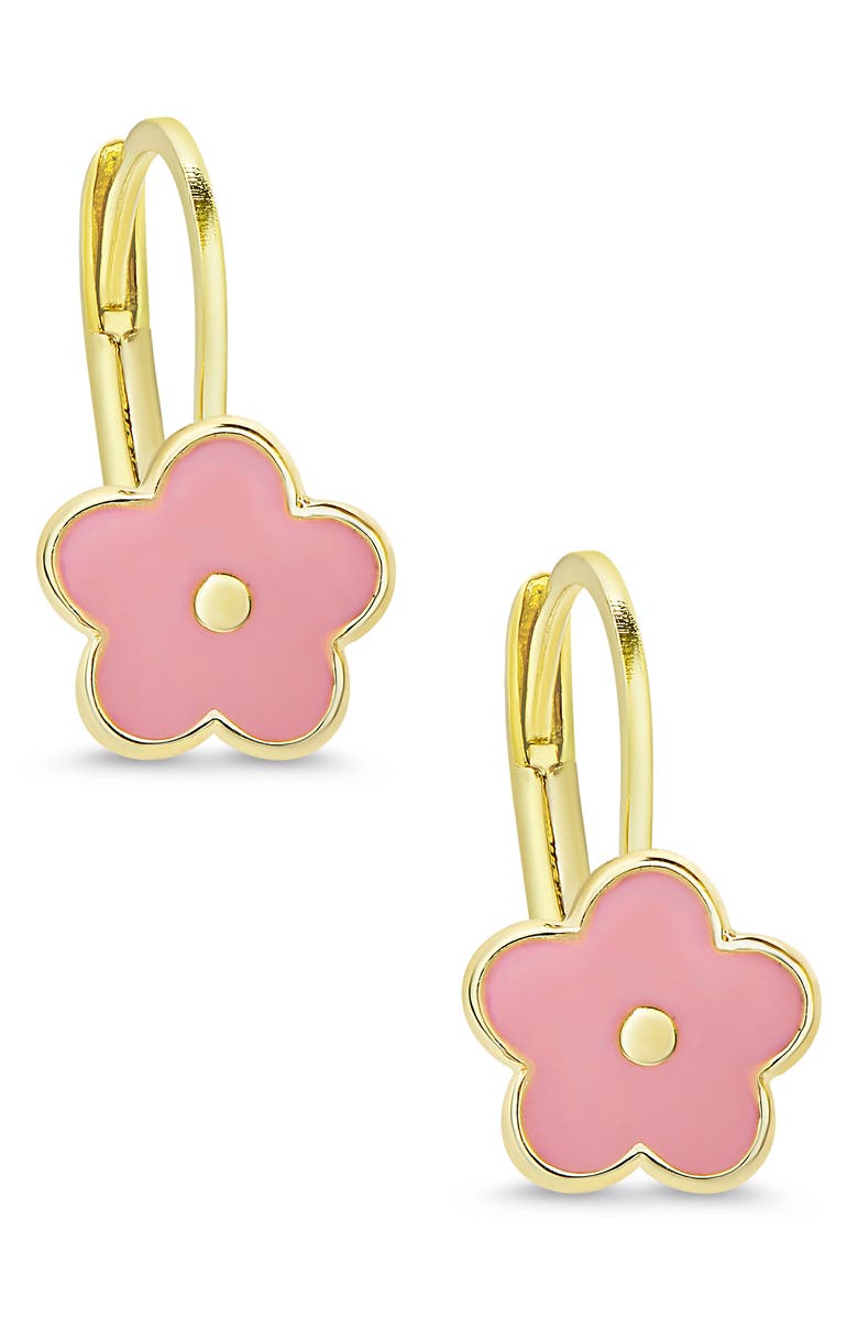 Lily Nily Kids' Flower Drop Earrings, Main, color, Pink