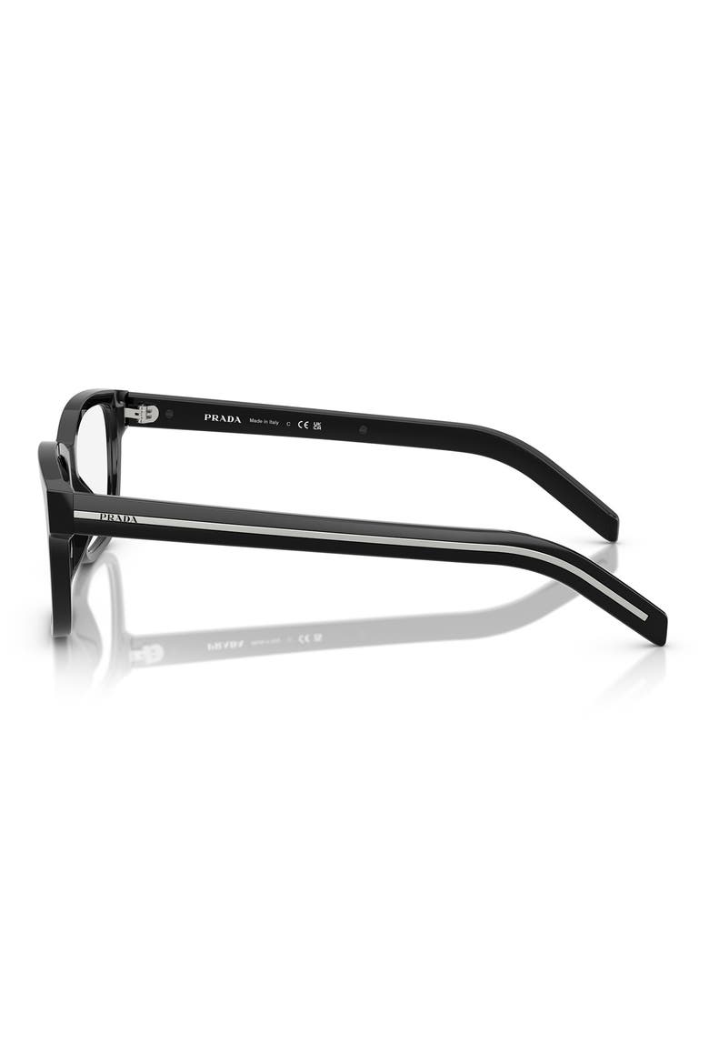 55mm Rectangular Optical Glasses, Alternate, color, BLACK