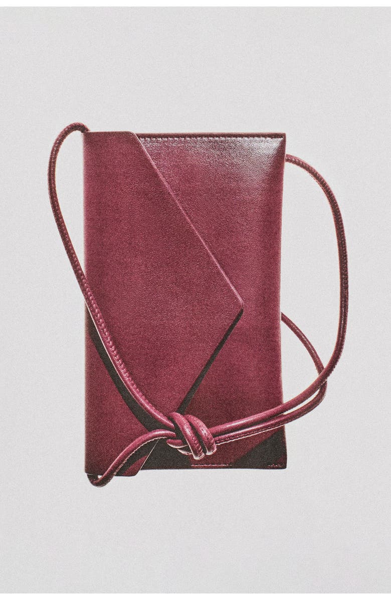 COS Envelope Bag - Leather, Alternate, color, Bordeaux