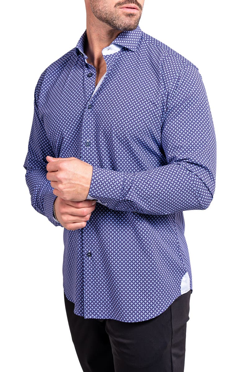 Maceoo Einstein Stretch Ascension Contemporary Fit Button-Up Shirt, Alternate, color,