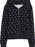 Sandy Liang Cardomom Floral Print Full Zip Hoodie