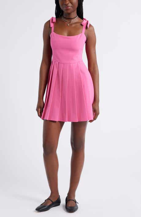 BP. Tie Strap Pleated Minidress