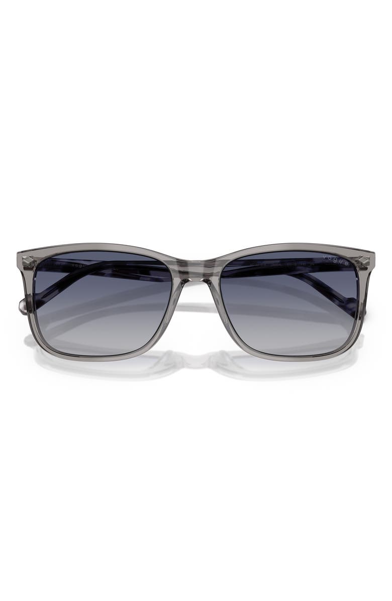 VOGUE 57mm Pillow Sunglasses, Alternate, color, Transparent Grey