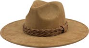 MARCUS ADLER Vegan Suede Braid Felt Fedora