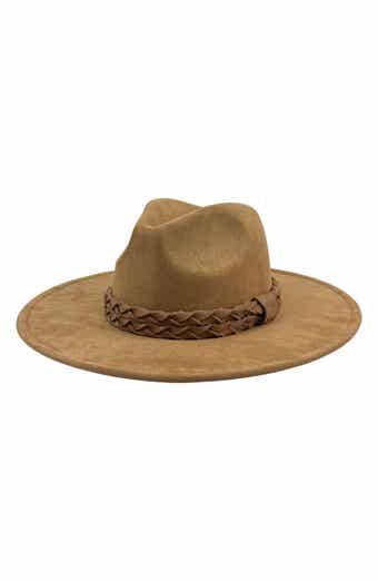 Vegan Suede Braid Felt Fedora